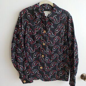 Coldwater Creek Jacket - Medium - Button Down - Long Sleeve - Denim - Black